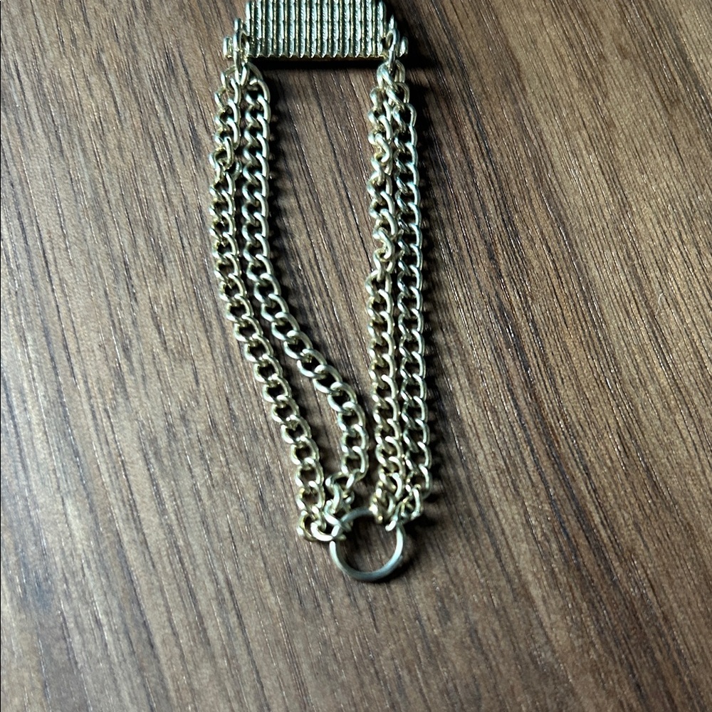Gold Geometric Chain Bracelet - Picture 5 of 10